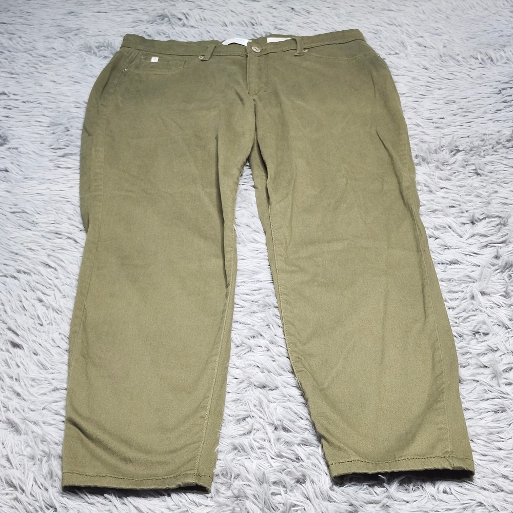 Curve Appeal Minimalist Jegging Pants Women 12 31 Olive Green Cotton Spandex